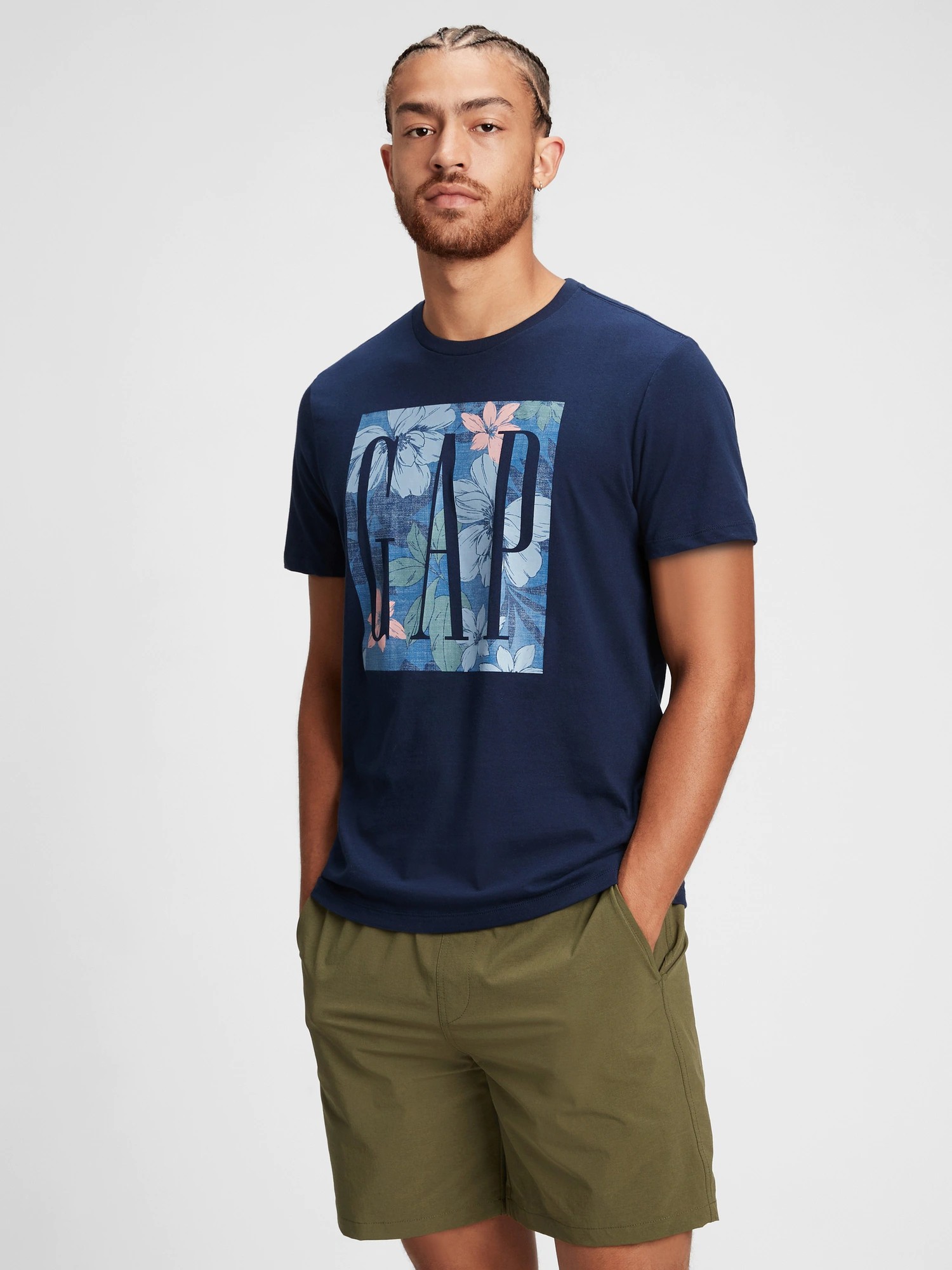 

Футболка мужская GAP 1159757659 (Синий, S)