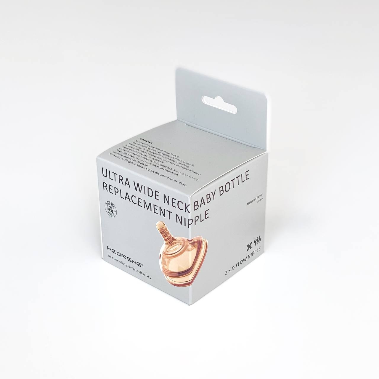 

Насадка на бутылочку HEORSHE Ultra Wide Neck (2 шт.) 6M+