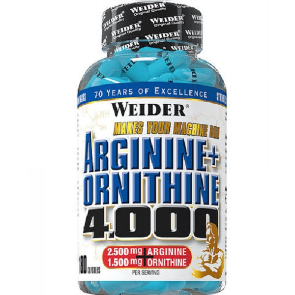 

Аминокислоты Weider L-Arginine+Ornithine 4000 180 капсул