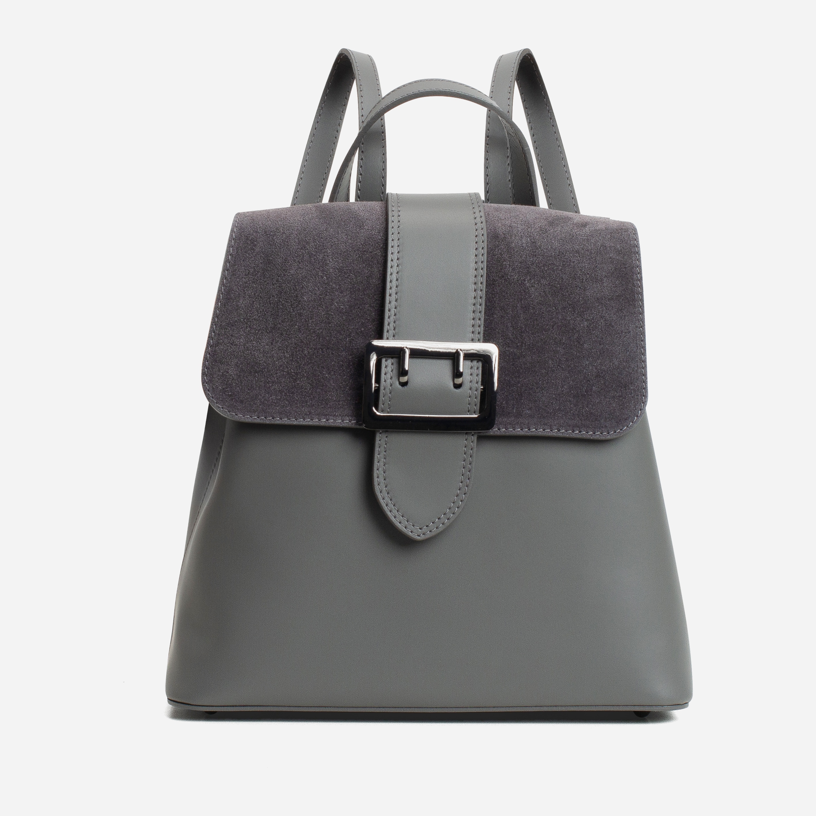 

Женская сумка-рюкзак кожаная с замшей Regina Notte 3196 Темно-серая