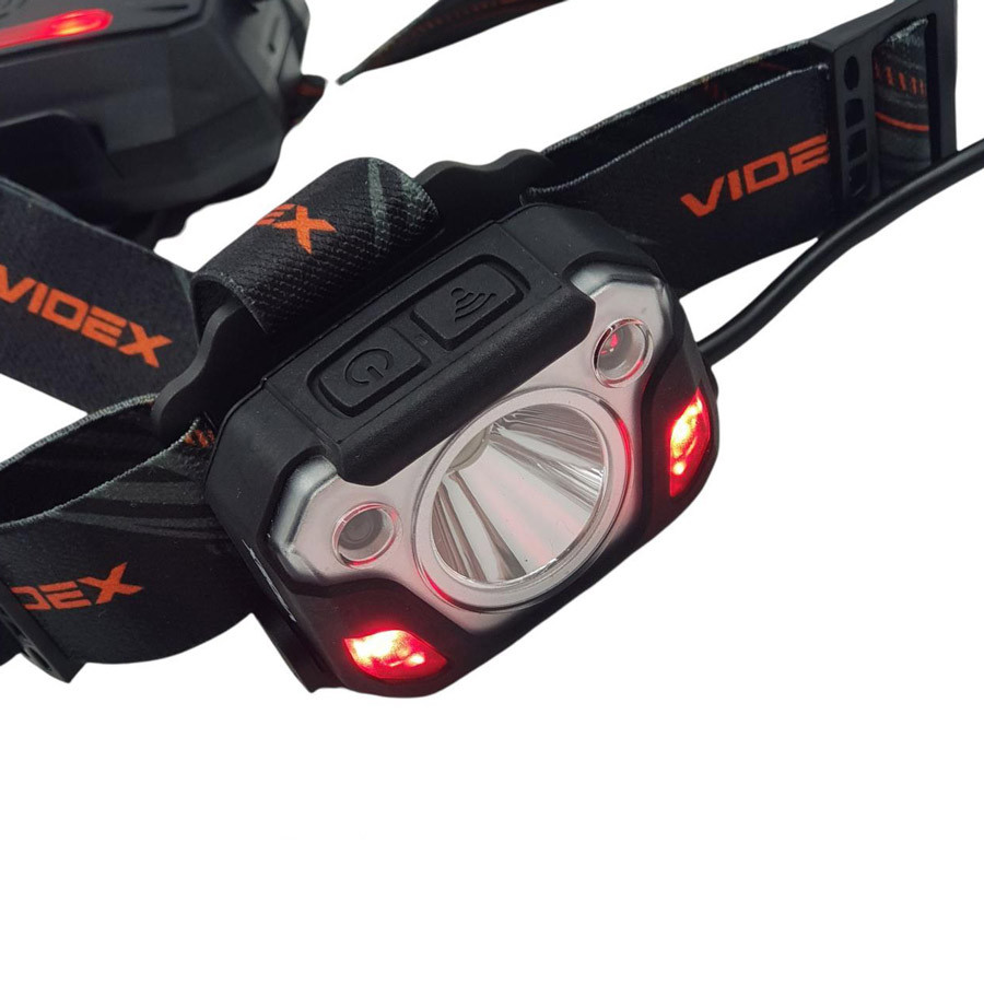 

Фонарь налобный сенсорный Videx VLF-H056, аккумуляторы 18650, USB Type C