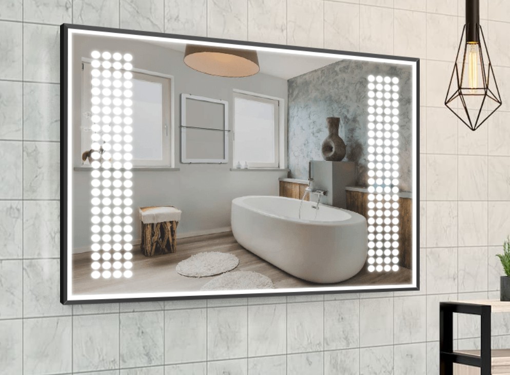 

Зеркало в алюминиевой раме c LED подсветкой Smart Mirror сенсорное Ancona-R 60 x 80 см Прямоугольное