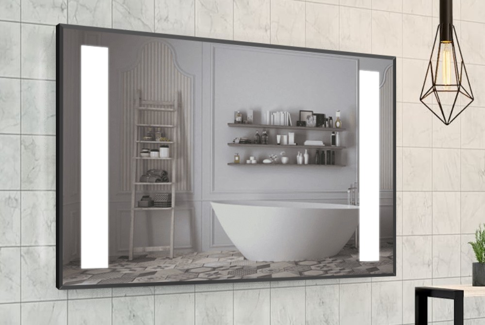 

Зеркало в алюминиевой раме c LED подсветкой Smart Mirror сенсорное Barletta-R 80 x 90 см Прямоугольное