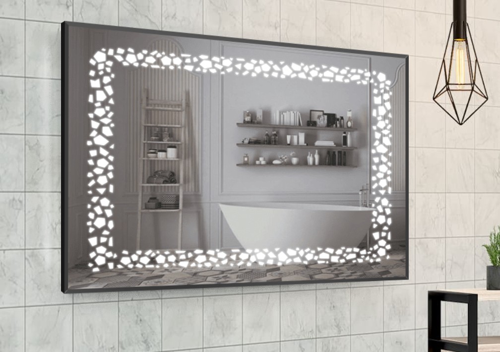 

Зеркало в алюминиевой раме c LED подсветкой Smart Mirror сенсорное Caserta-R 70 x 110 см Прямоугольное