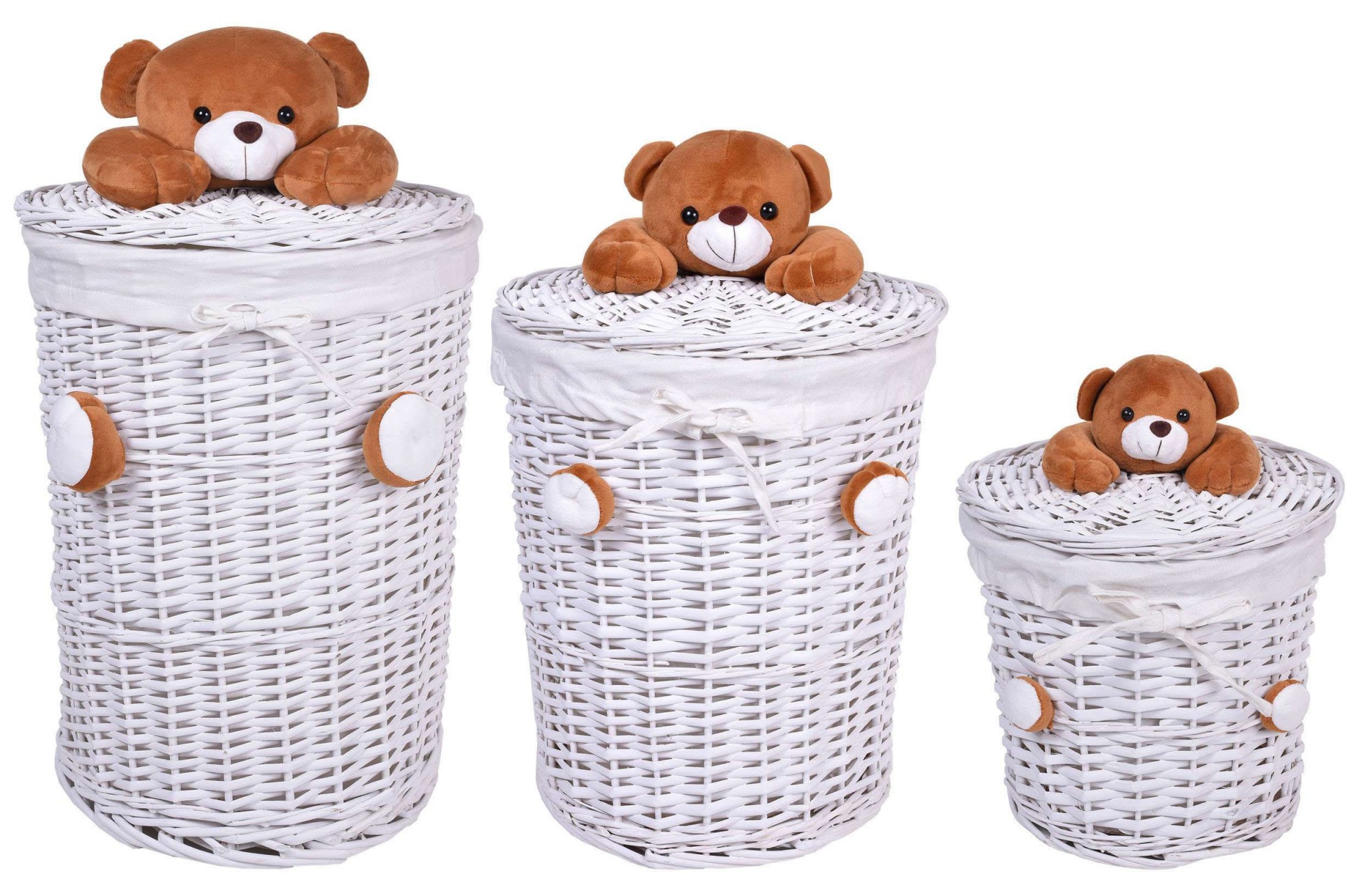 

Ящики для игрушек KidsBunkBed Teddy Bear 3шт-