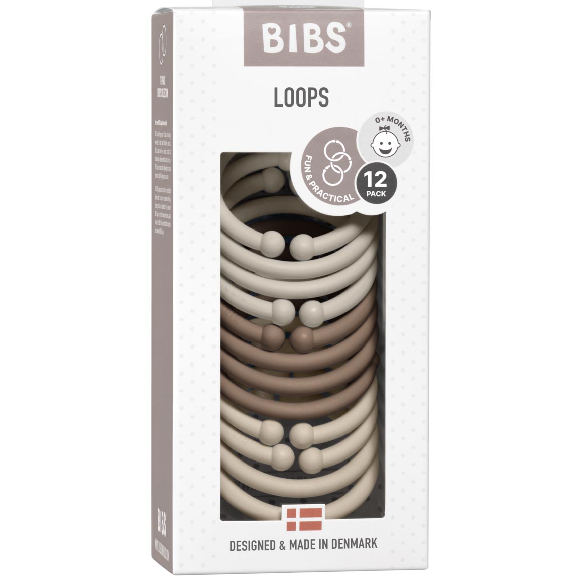 

Набір із 12 кілець BIBS Sand / Dark Oak / Vanilla