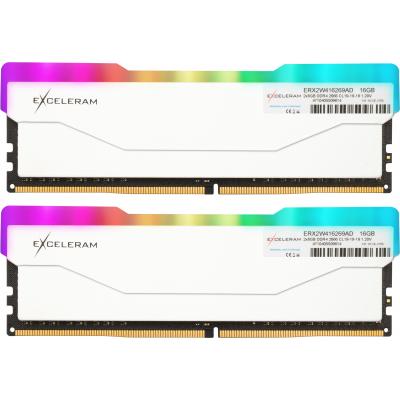 

Модуль памяти для компьютера DDR4 16GB (2x8GB) 2666 MHz RGB X2 Series White eXceleram (ERX2W416269AD