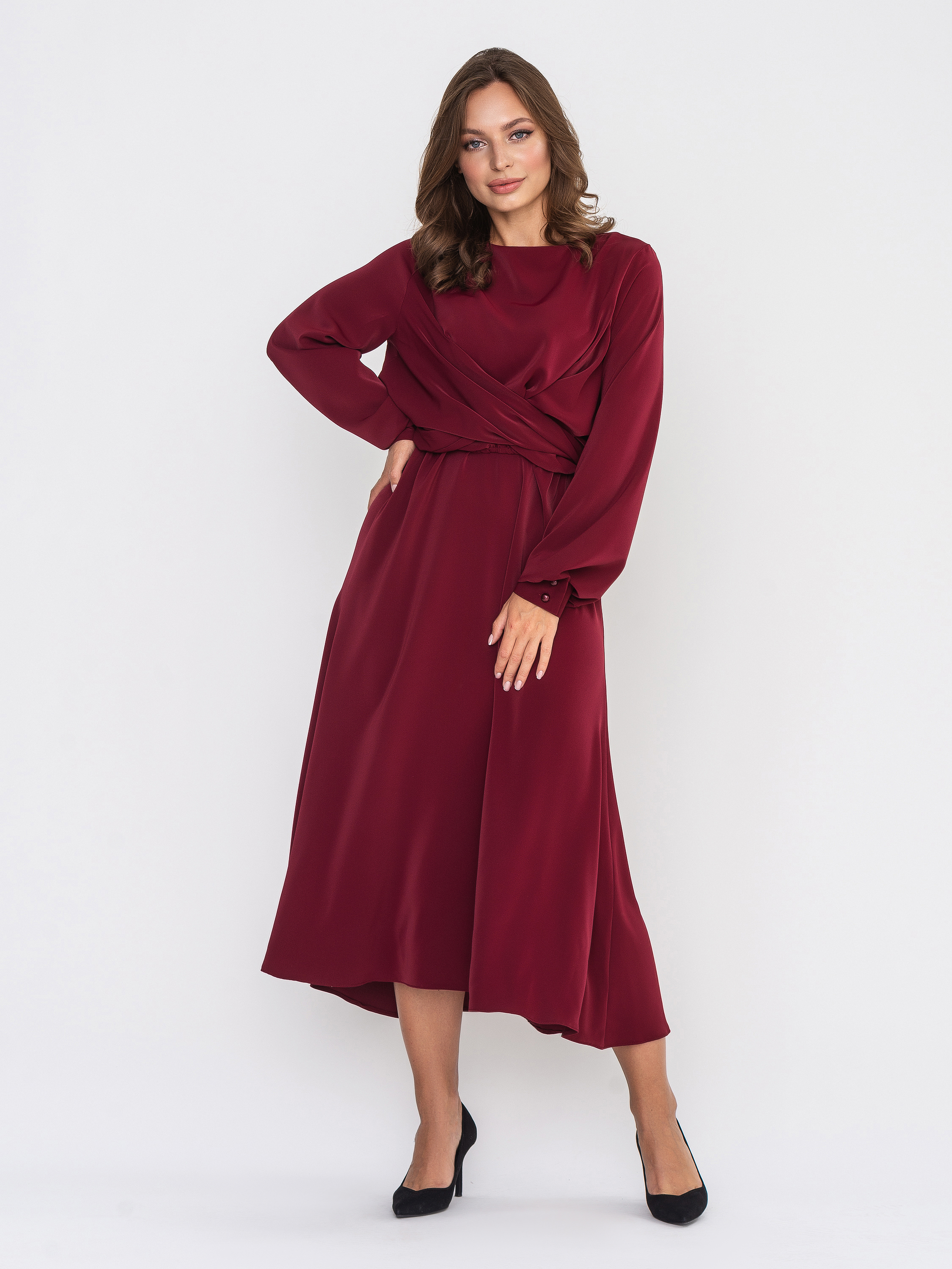 

Платье "Велия" (бордовый) 48-(L-XL, Платье "Велия" (бордовый) 48-50(L-XL)