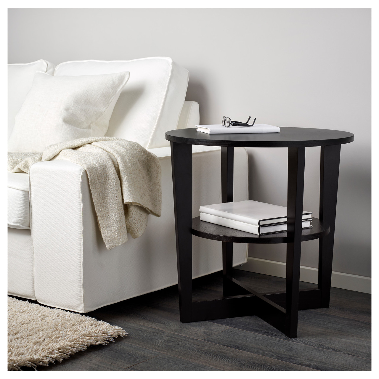 

Журнальний столик VEJMON 60 см IKEA 401.366.81 чорний/коричневий