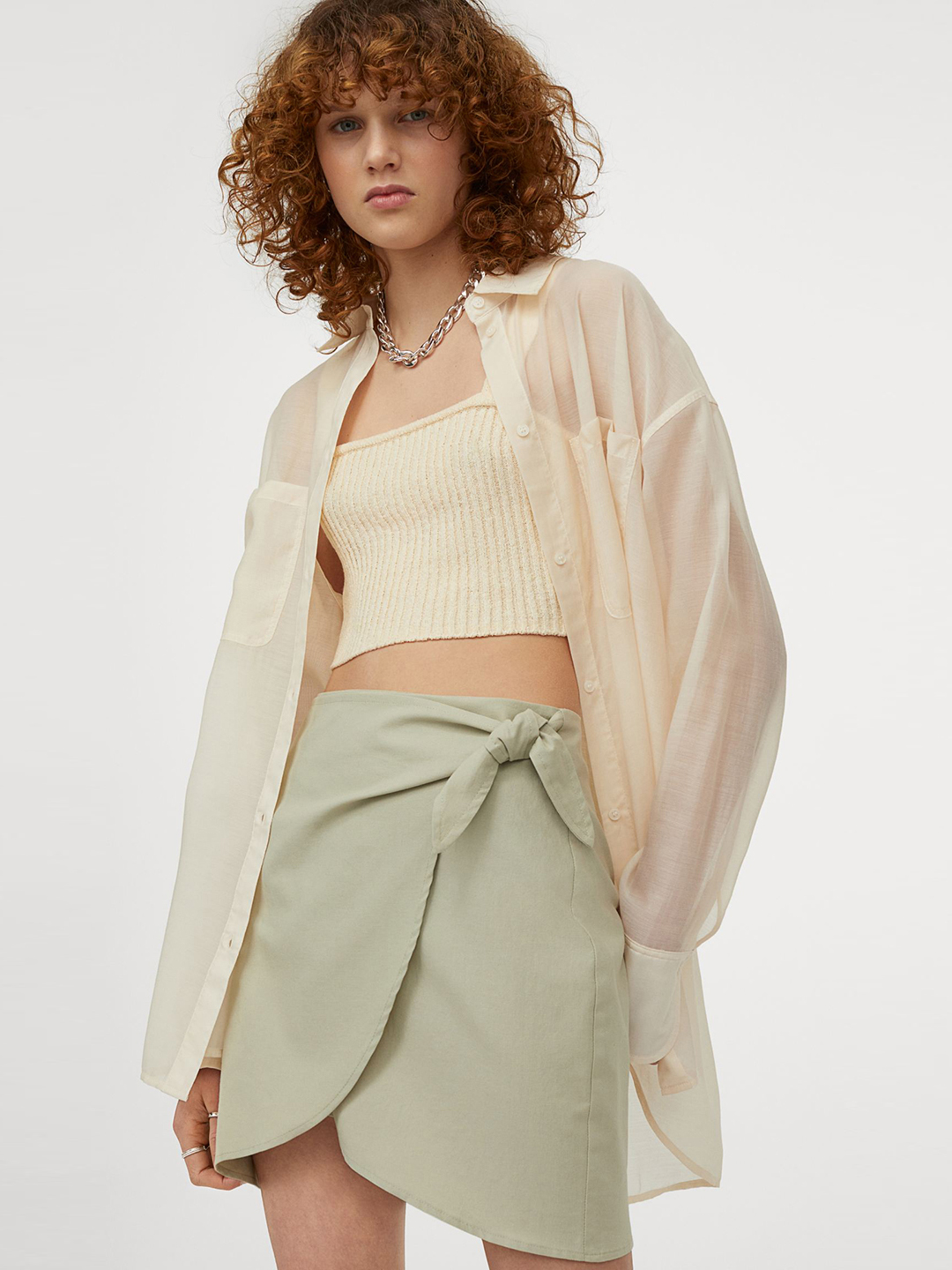 

Юбка H&M 969663001b39  Светло-зеленая, Юбка H&M 969663001b39 36 Светло-зеленая