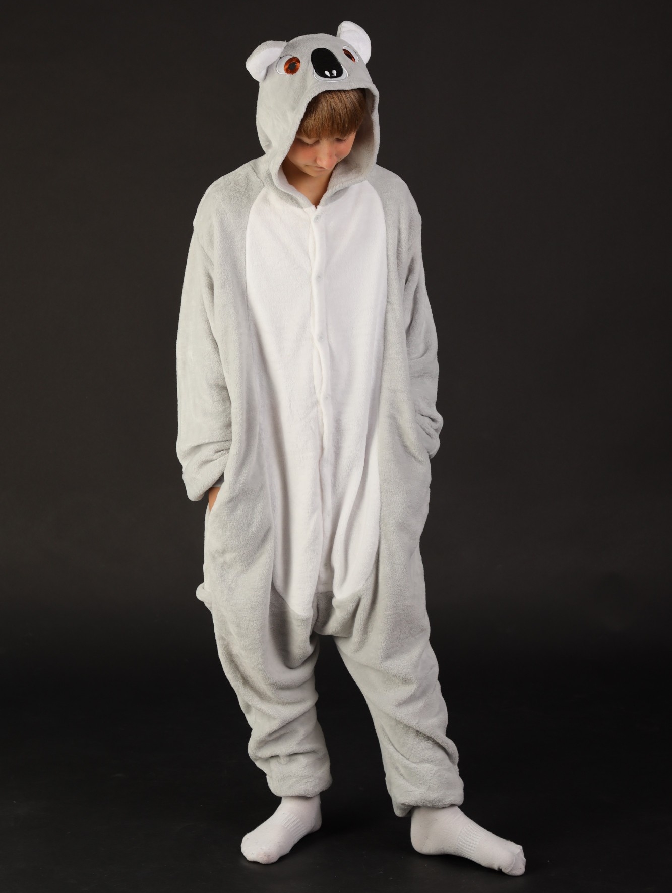 

Пижама Кигуруми Слип Для Мальчиков Kigurumi Коала Серый 145-155 см. (1059/2)