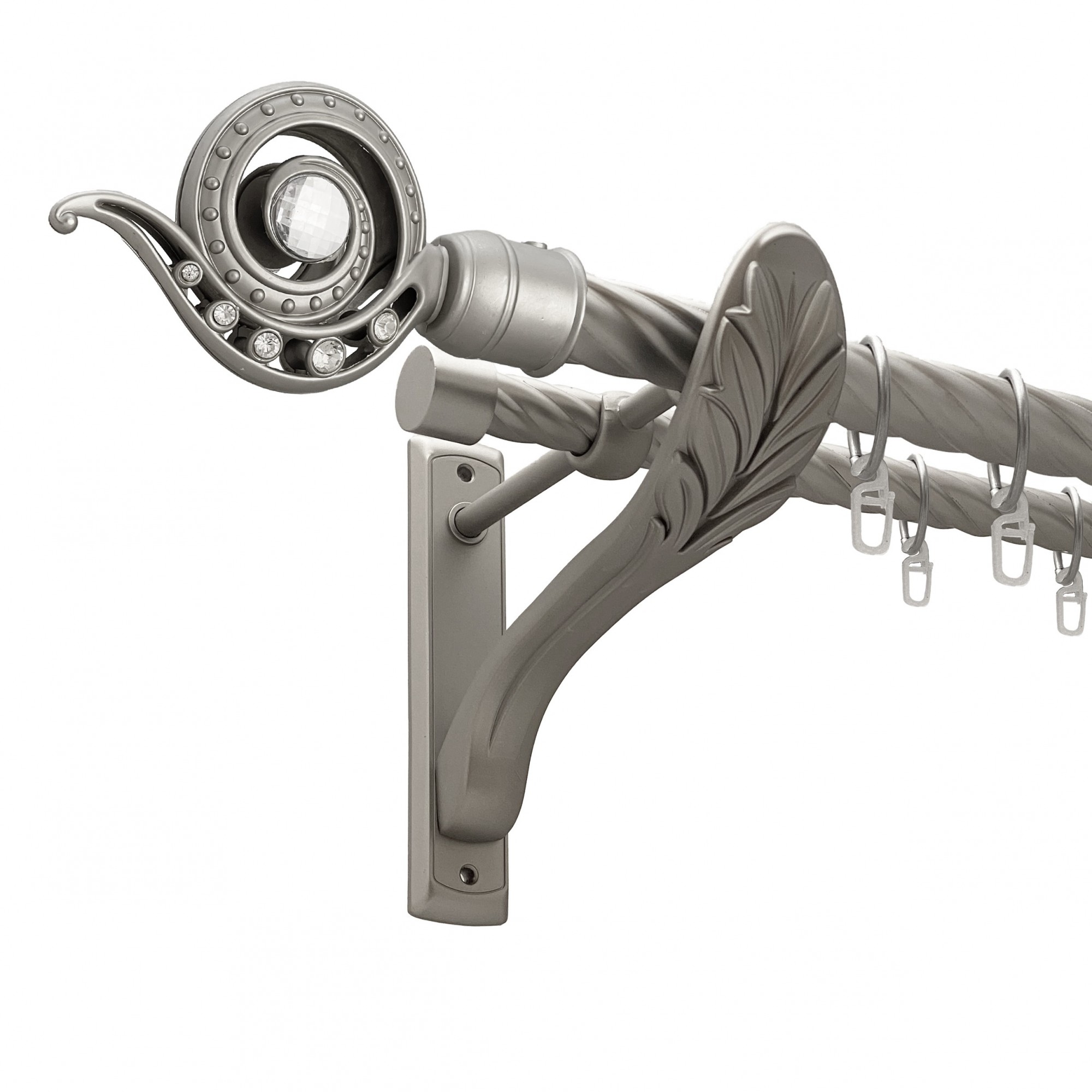 

Карниз Orvit Око Дракона металевий Двухрядные ретро скручена труба кільце металеве Сатин 25\19 мм 200 см (00-00016844)