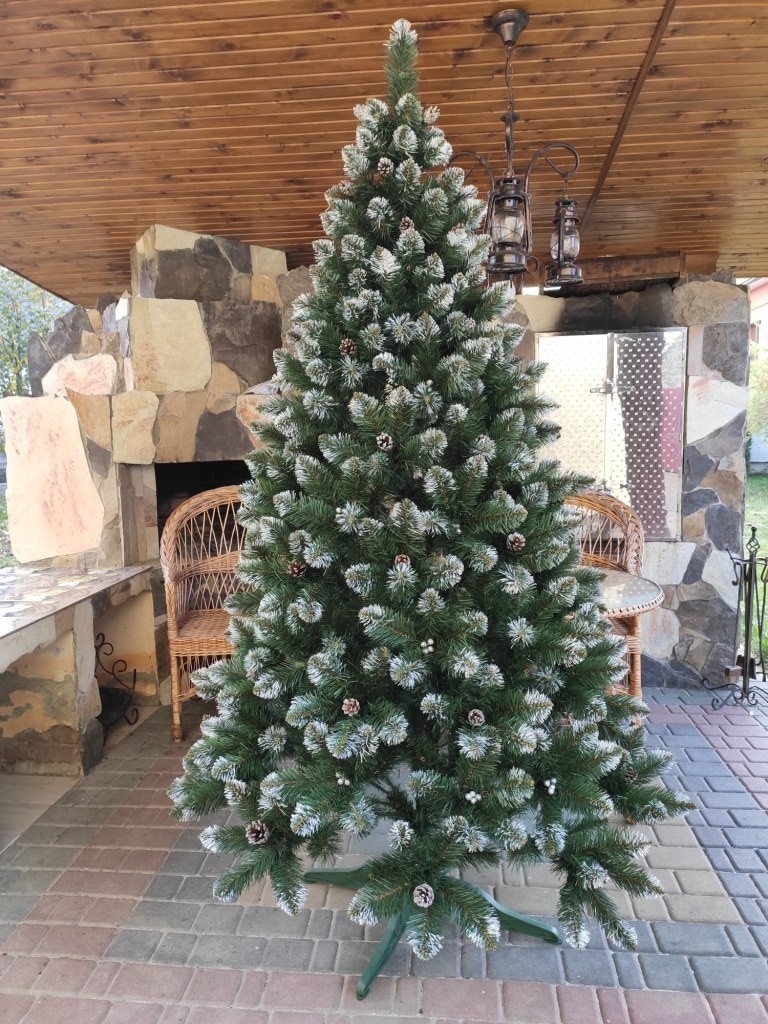 

Елка Кармен с шишками и жемчугом 2.50 м Серебро