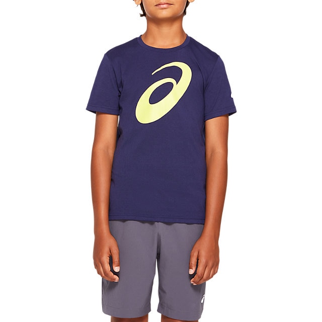 

Футболка Asics U BIG SPIRAL SS TOP 122-128 см синий c-2034A307-400
