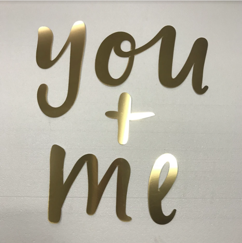 

Надпись You+me из зеркального пластика Manific Decor
