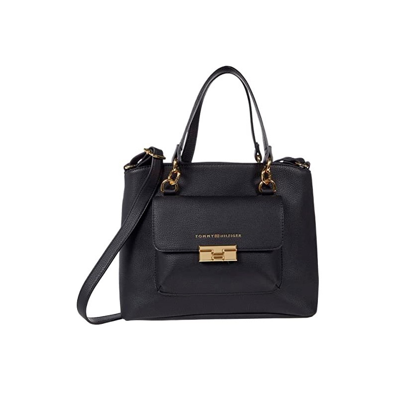 

Женская сумка Tommy Hilfiger Francesca II Convertible Satchel Pebble PVC черная
