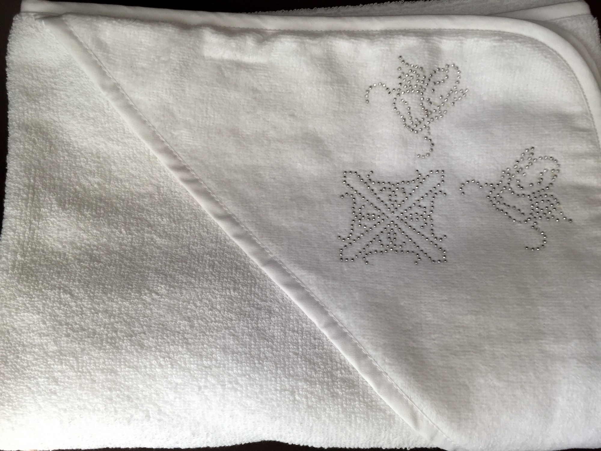 

Крыжма полотенце для крещения с уголком махровая Cotton Area 100*100 см