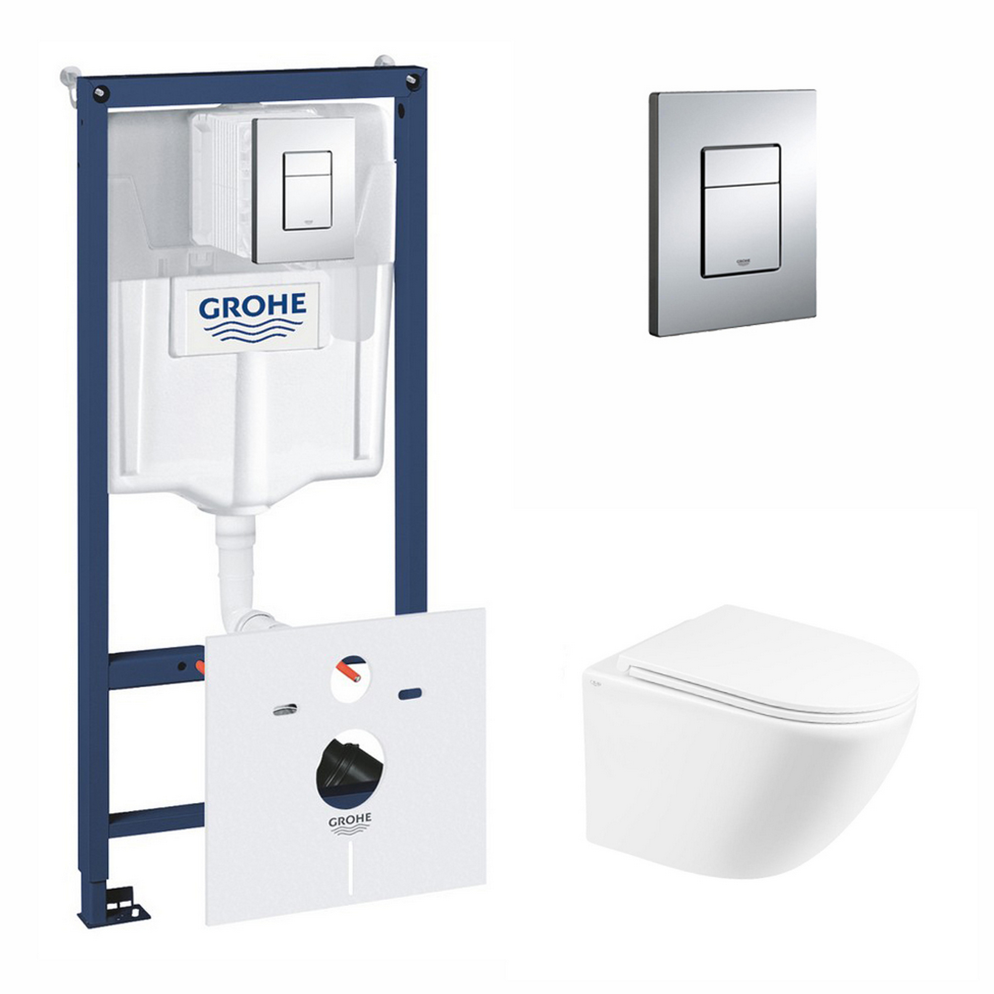 

Набор инсталляция 5 в 1 Grohe Rapid SL 38827000 + унитаз с сиденьем Qtap Robin QT1333046ENRW