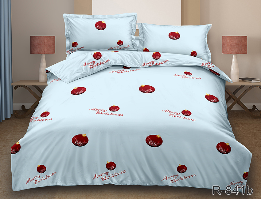 

Комплект постельного белья ТАГ Евро Ранфорс поcтільна білизна 215x240 см Простынь классическаяR841b