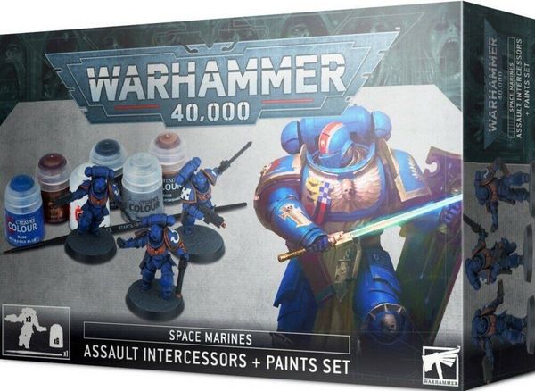 

Настольная игра Games Workshop Набор Space Marines: Assault Intercessors + Paints Set Warhammer 40000 (99170101012)