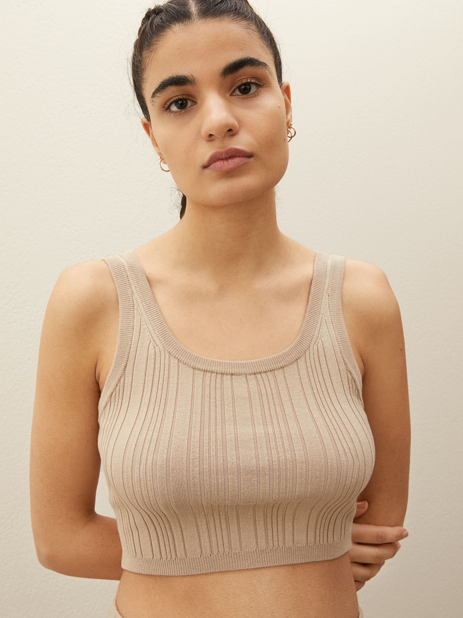 

Топ H&M 966285001b42 S Бежевый