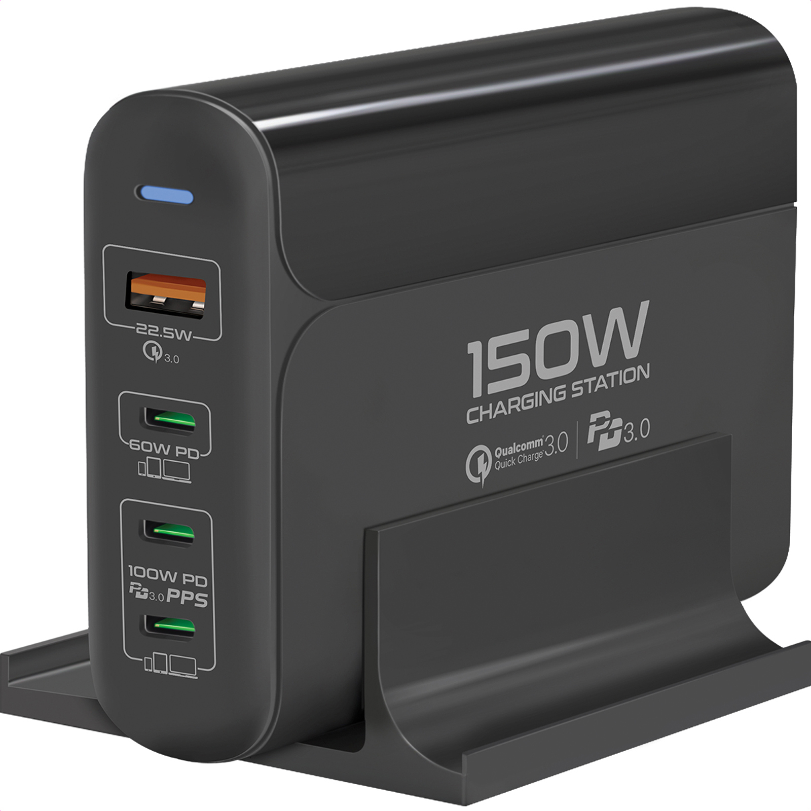

Сетевое зарядное устройство Promate PowerStorm-PD150 150 Вт, 3хUSB-C+USB-A Black (powerstorm-pd150.eu)