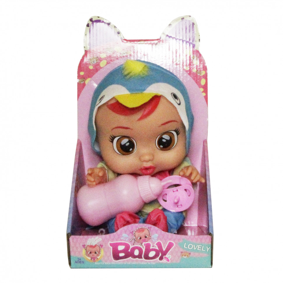 

Кукла-пупс IMC toys CRB 3360 с бутылочкой и соской говорит плачет 25 см Синий