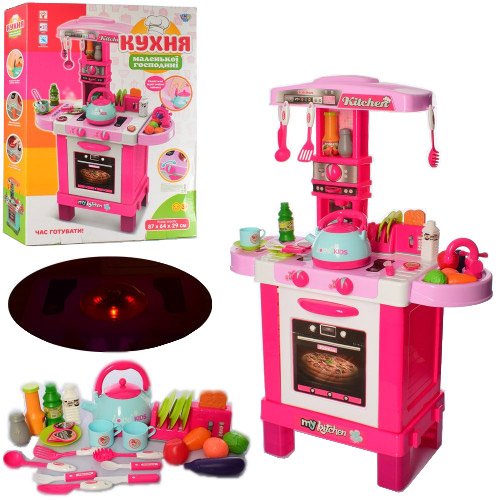 

Детская игровая Кухня Kids Kitchen 008-939 с паром, высота 87 см, 53 предмета, свет, звук, продукты, в коробке