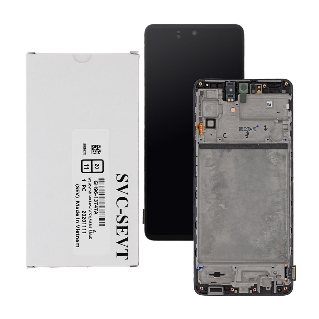 

Дисплей Samsung M515 Galaxy M51, GH82-23568A, с тачскрином, с рамкой, Service Pack Original, Black