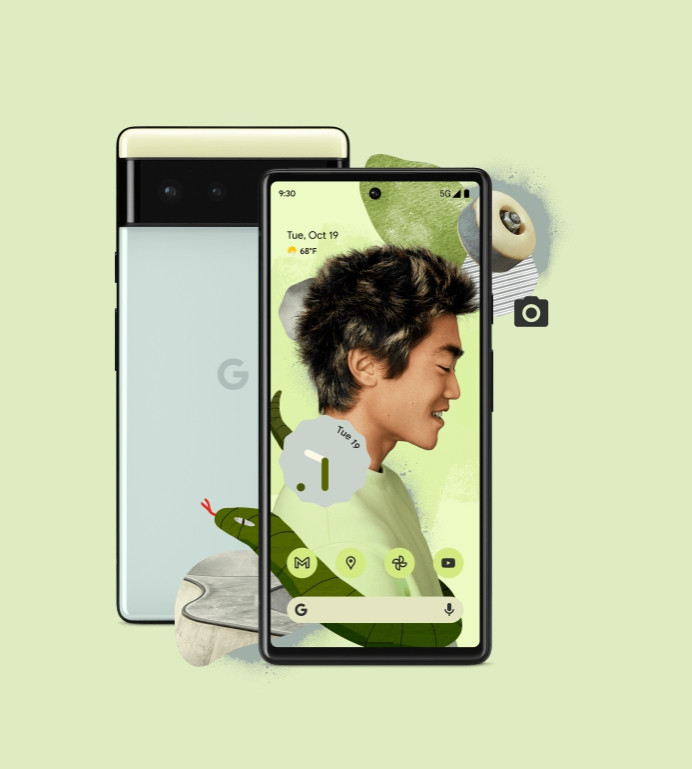 

Смартфон Google Pixel 6 8/128GB,Sorta Seafoam, Европейская версия