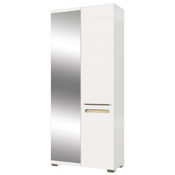 

Шкаф распашной Бьянко 2ДЗ/ 900*400*2100 из ДСП и МДФ цвет белый глянец/дуб сонома Svit Mebliv