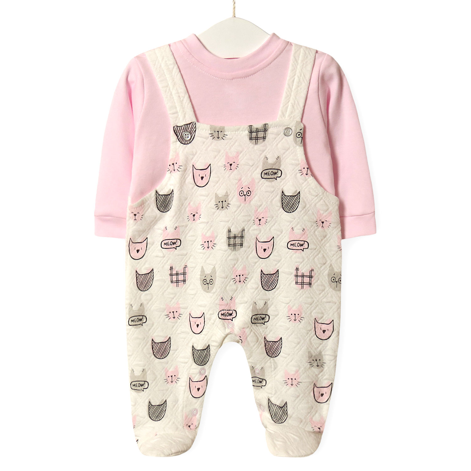 

Человечек для девочки Pink kittens Flexi (68 / 6 мес) Розовый