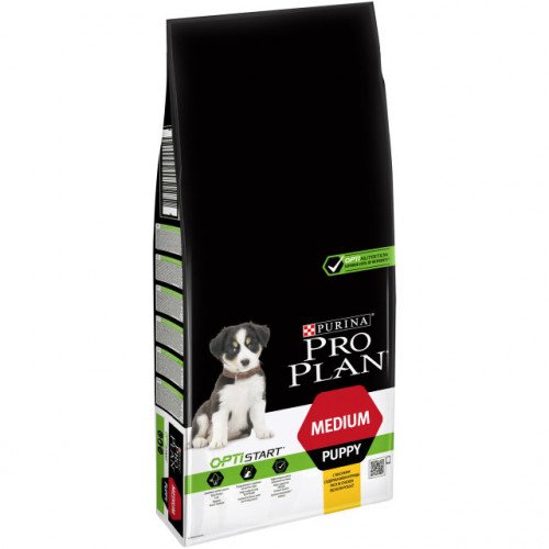 

Сухой корм Purina Pro Plan Dog Medium Puppy OptiStart для щенков средних пород, с курицей, 3 кг