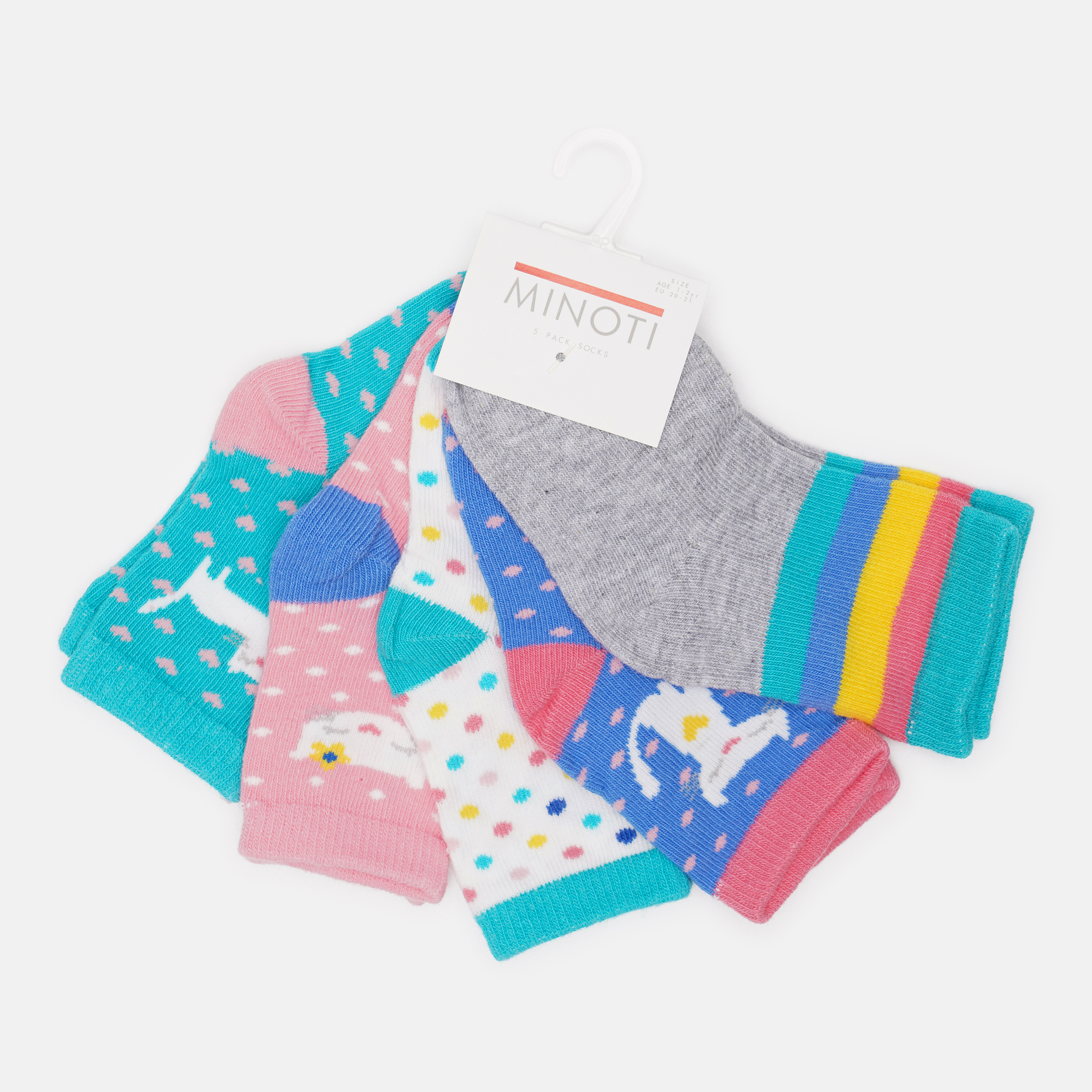 

Набор носков Minoti Nbg Sock 18 35179KID 23-26 5 пар Разноцветный