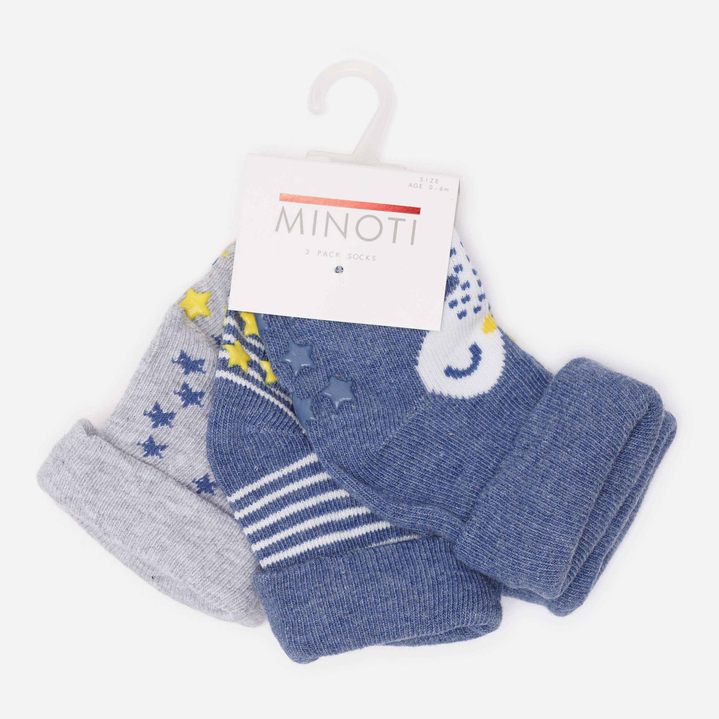 

Набор носков Minoti Nbb Sock 32 35168BAB 18-19 3 пары Разноцветный