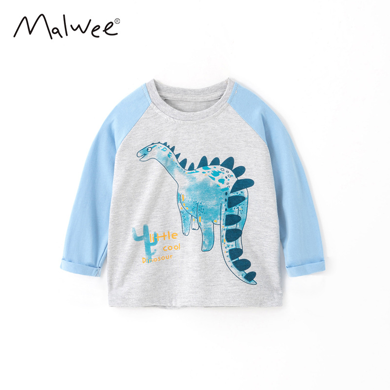 

Лонгслив для мальчика Little cool Dinosaur Malwee (140) Серый
