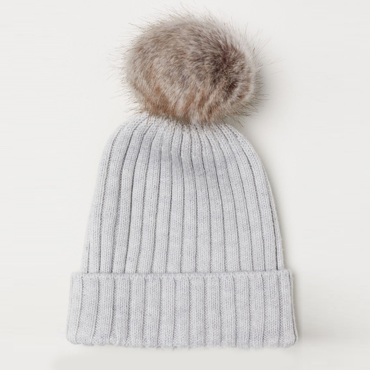 

Зимняя шапка H&M 2101-6470828 46-48 см Светло-серая