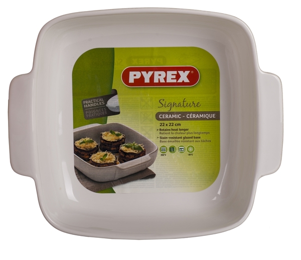 

Форма с/к PYREX SIGNATURE 22х22 см/для запікання/квадрат/керам/білий