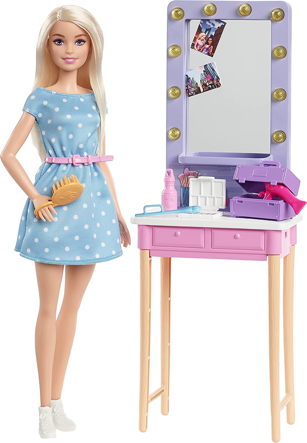 

Кукла Барби Малибу Barbie Big City, Big Dreams с туалетным столиком GYG39