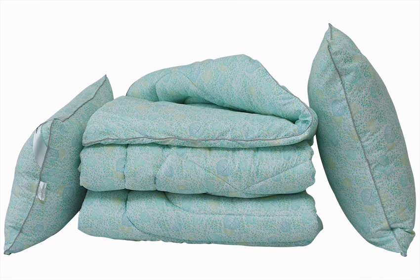 

Одеяло искусственный лебяжий пух Listok 175x215 + 2 подушки 50x70 Tag tekstil Odeyalo-261