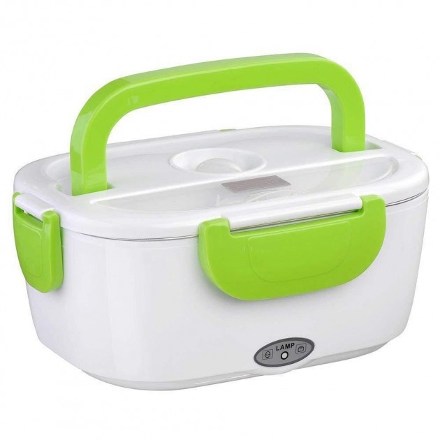 

Ланч бокс с подогревом The Electric Lunch Box 12V автомобильный контейнер для подогрева еды в машину зеленый