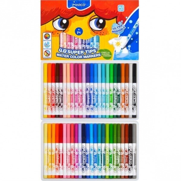 

Фломастеры 48 цветов Super Washable, Marco