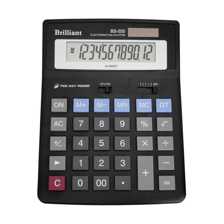 

Калькулятор BS-555 12 разрядный 155х205х15