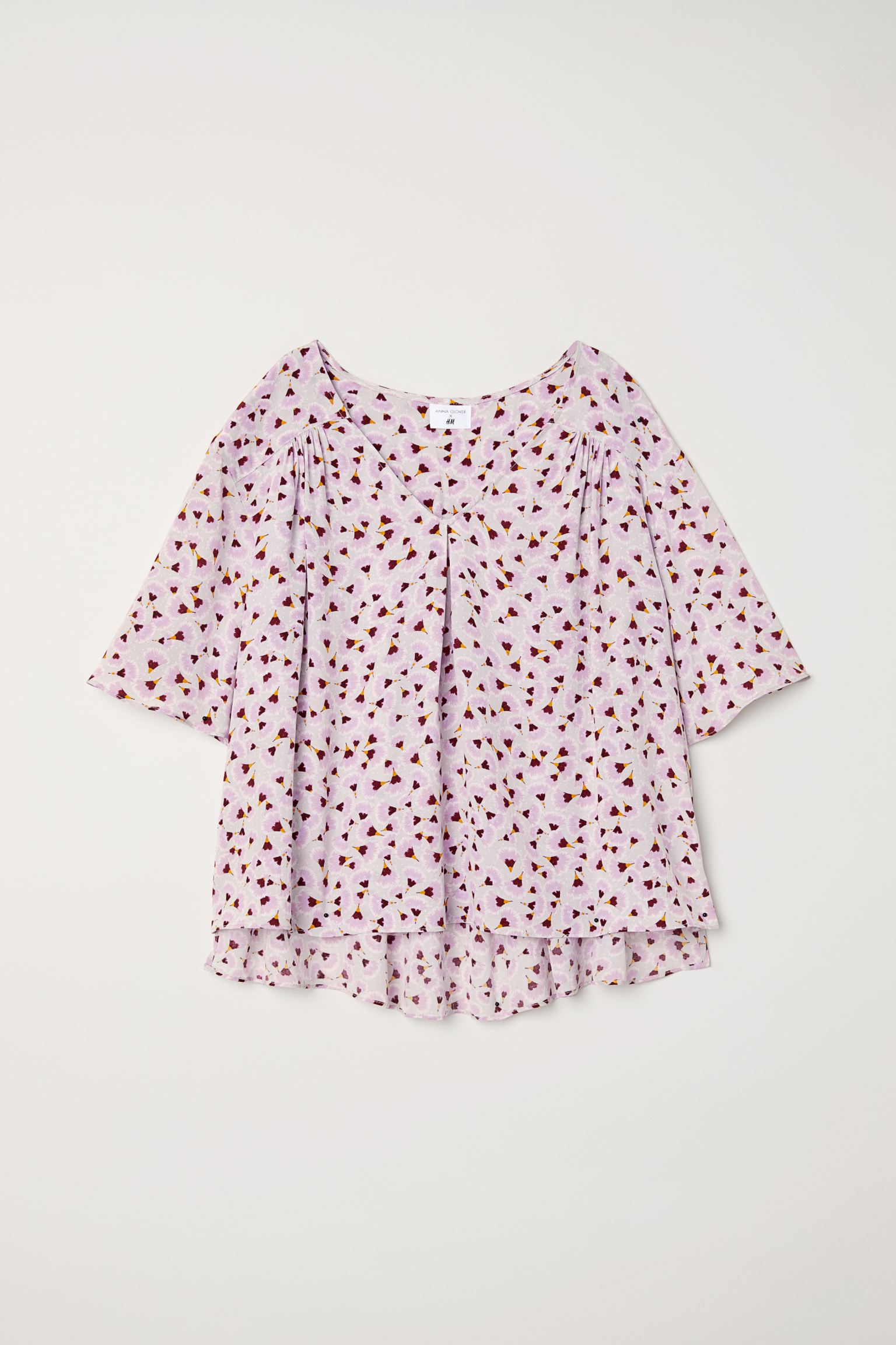 

Блуза H&M  бело розовый цветы 212635049, Блуза H&M 40 бело розовый цветы 212635049