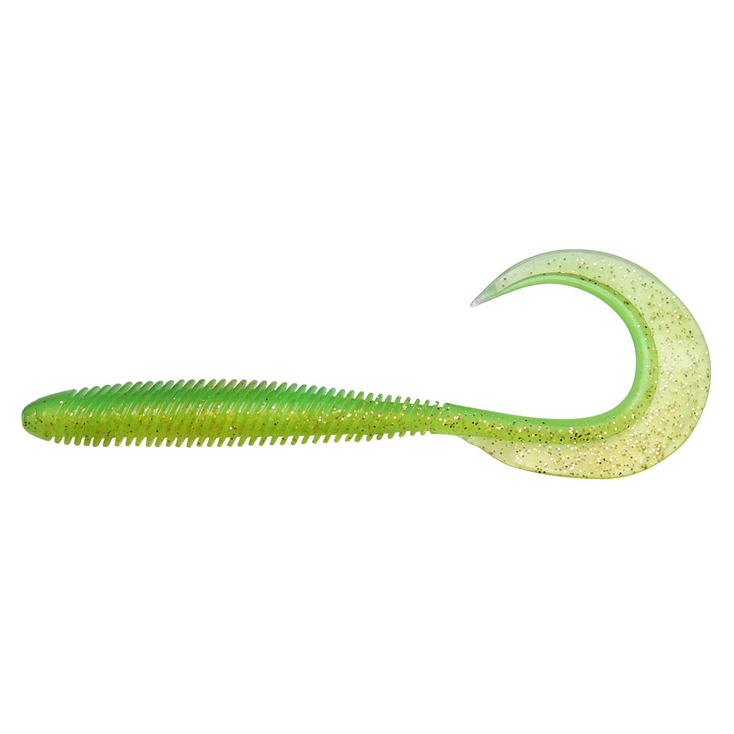 

Твистер Megabass Kemuri Curly 6.3cm 8шт Lime Chart/Gold Flake (35448)