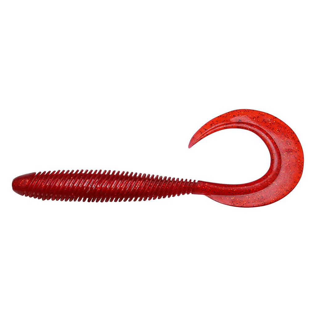 

Твистер Megabass Kemuri Curly 8.9cm 7шт Clear Red (35457)