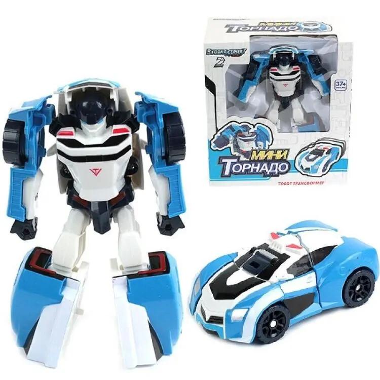 

Трансформер Star Toys Тобот Мини Торнадо (2 серия) 888-1-10 машина бело-синяя
