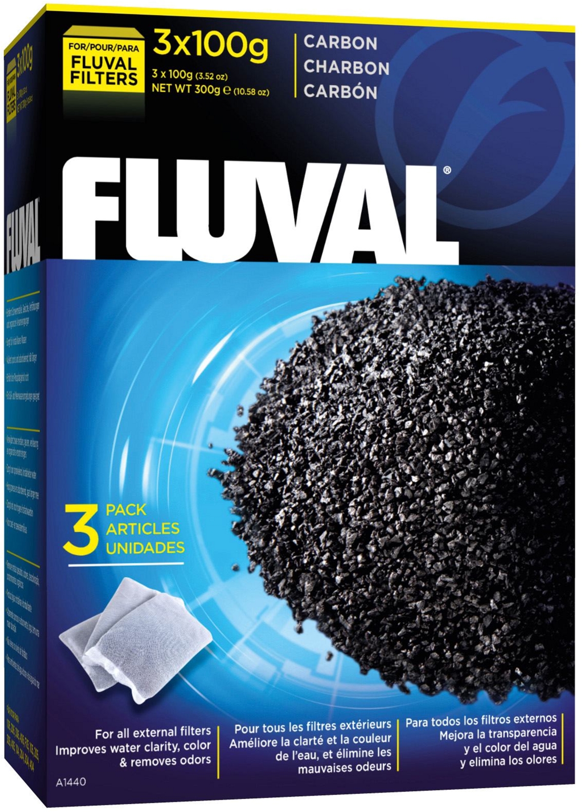 

Вкладыш в фильтр Fluval FL уголь 3 шт. х 100 г