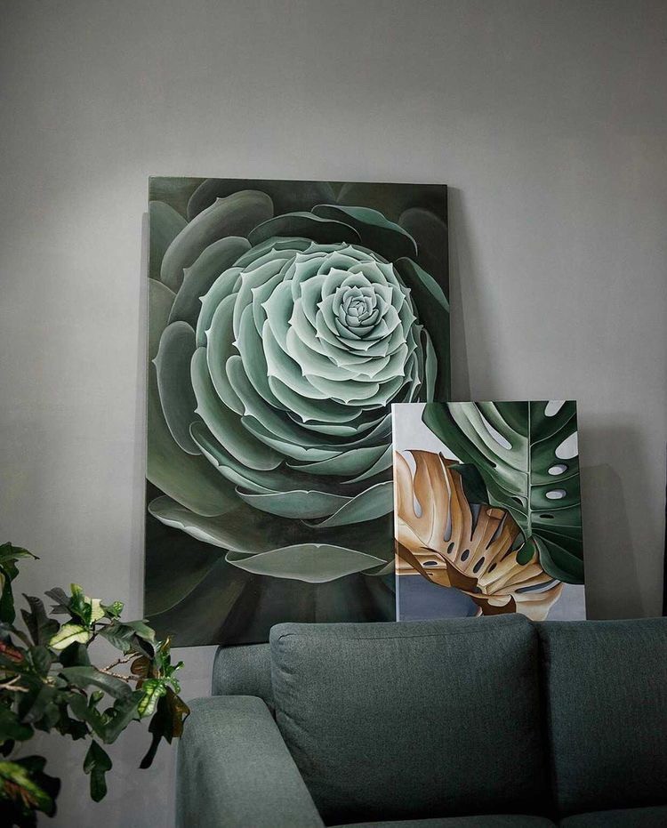 

Картина живопись "Сукулент" 800х1200мм (холст, масло) Frames Posters Decor