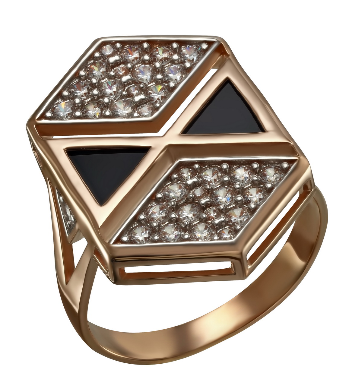 

Золотое кольцо с агатом и фианитами Tango Jewellery Company 369603 размер 17